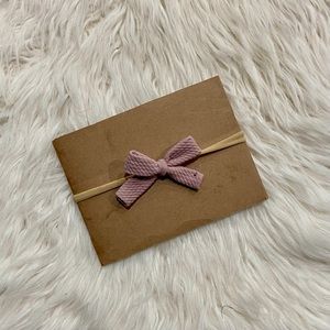 Light Rose Simple Bow on Nylon or Clip In